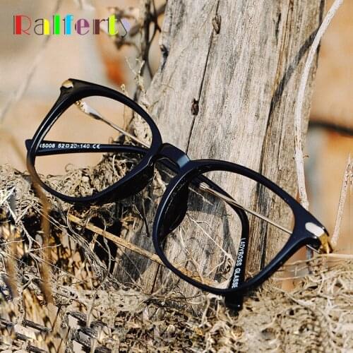 Ralferty Female Glasses Frame tr90 Square Black Eyeglasses Frame Women Frames For Optical Lenses Woman Anti Blue Glasses J5008