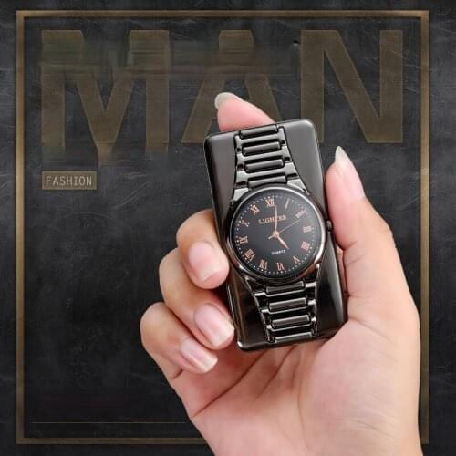 Creativity Watch Lighter USB Rechargeable Cigarette Lighter Windproof Metal Gift Male Regalos Para Hombre Originales Men Gadgets