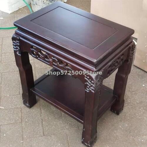 Solid wood fish tank frame base, strange stone table, multi-layer bonsai flower stand, Chinese long table, elm flower pot storag