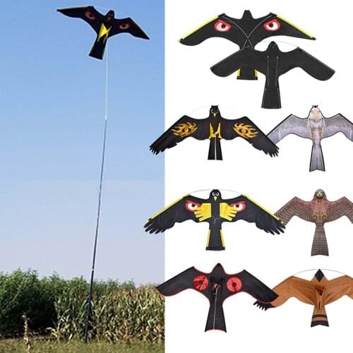 Bird Repelling Eagle Kite Bird Scarer Repeller Flying Kite Emulation Flying Drive Bird Kite for Garden Yard Farm Large Size