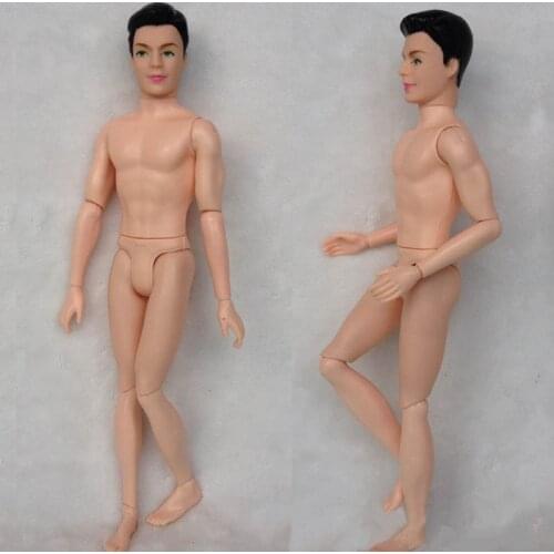30cm 14 Moveable Jointed Doll Ken MAN Naked Body Barbie Boyfriend Ken Nude Doll DIY Learning Toy For Children 1/6 Doll Body