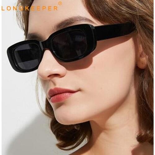 2020 Rectangle Sunglasses Women High Quality Cat Eye Sun Glasses Luxury Brand Female Vintage Black Eyewear lentes de sol mujer