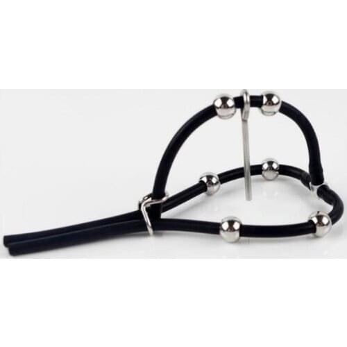 Electrosex Play Glans Rubber Loop with Urethral Insert Adult Sex Toys for Man