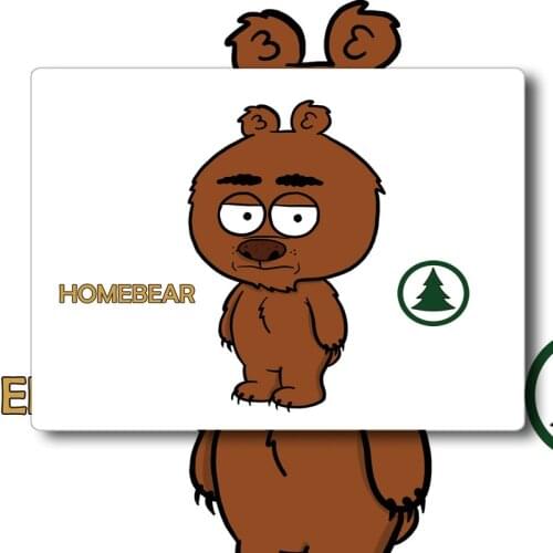 Bbnp home bear malloy rubber pad office mouse pad cup Coaster Party favor gifts