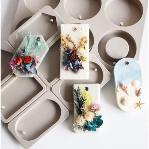 Diy Aromatherapy Wax Silicone Mould Three Round And Three Flowers Shape Diy Silicone Mold