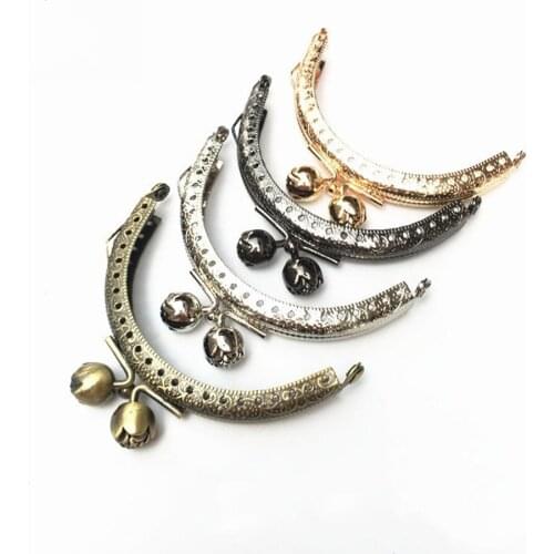 DIY women coin bag metal clasp purse frame rose buckle gunblack bronze golden silver color 10pcs/lot