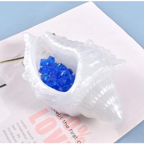 Silicone Mold Crystal Epoxy Resin Mold Conch Storage Box Silicone Mould DIY Crafts Container Making Tool
