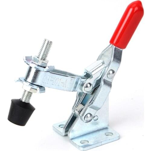 101A Vertical Type Toggle Clamp Hand Tool Holding Capacity U Shape Bar Red Handgrip Toggle Fixture Clamp 10*7*3.5cm