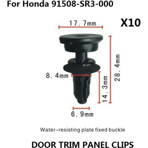 X10 For Windscreen Cowl / Scuttle Panel Trim Clips, For Honda 91508-SR3-000 New