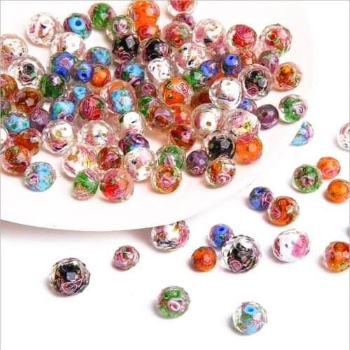 10pcs/lot new creative oval flower faceted glass beads for diy beaded bracelet earrings jewelry making accessories material
