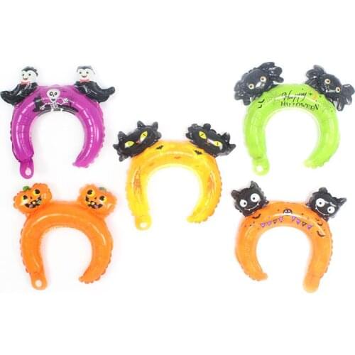 16inch Halloween animal Headband balloons Ghost pumpkin Headwear child Shower Favors birthday party globos decorations kids