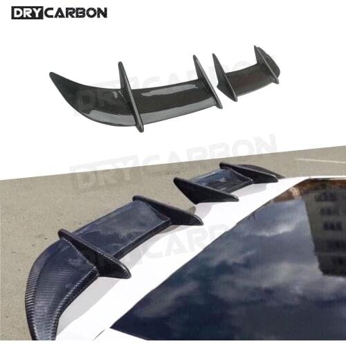 2Pcs/Set Carbon Fiber Rear Trunk Spoiler Wing for Volkswagen VW Golf 7 7.5 MK7 Standard 2014-2019 Not for GTI R Bumper FRP
