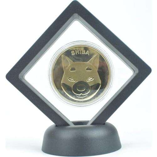 40mm shiba Collection crypto Coins Gold Silver Shiba coin With Showing Case for Gift