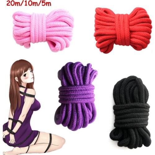 5m/20m Bundled Cotton Rope Female Adult Sex Supplies Slave BDSM Bondage Soft Cotton Rope Game Bundled Rope Role-Playing Sex Toy