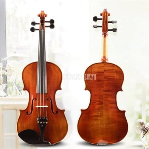 B04 4/4 3/4 1/2 1/4 1/8 Size Natural Acoustic Violin Fiddle Craft 4-String Instrument For Professional Violin Lover Beiginner