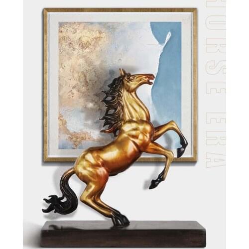 Large TOP GOOD 2021 High grade home company office business Success efficacious Talisman Golden Horse brass statue Ornament