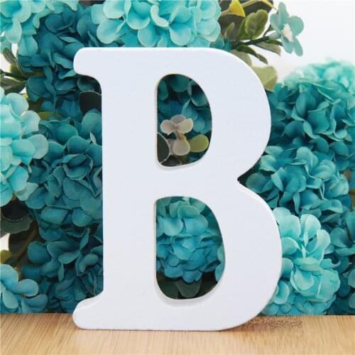 1pc 8cm White Wooden Letters Alphabet DIY Word Letter Party Wedding Home Decor Name Design Art Crafts Standing