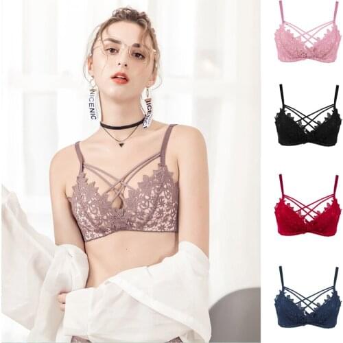 Sexy Lace Bra Women Bralette Push Up Bra Brassiere Wireless Underwear Female No Wire Lingerie Girl 3/4 A B Cup Beauty Back