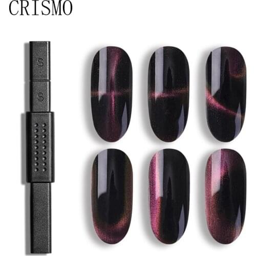 CRISMO Nail Art Tools Magnet Stick Cat Eyes Magnet Nail Gel Polish 3D DIY Phantom Effect Magnetic Board Magnetic Pen
