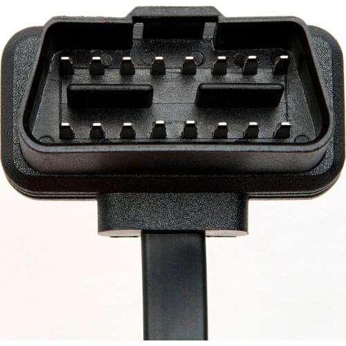 60CM Flat+Thin As Noodle OBD 2 OBDII OBD2 16Pin Male to Female ELM327 Diagnostic Extension Cable Connector