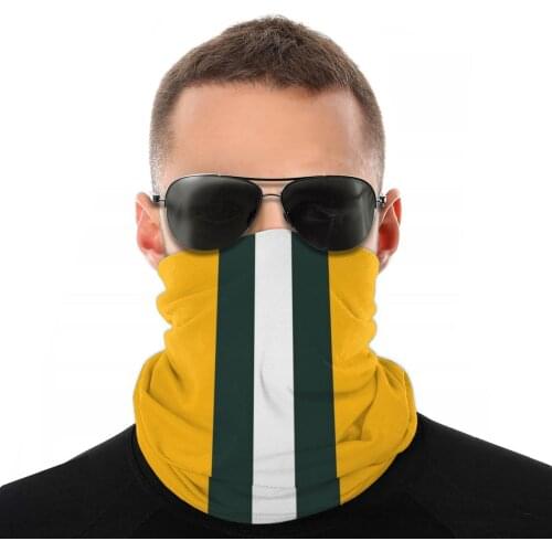 Green Stripes Design Magic Scarf Neck Face Mask Unisex Halloween Tube Mask Tubular Bandana Dustproof Headband Outdoor Hiking