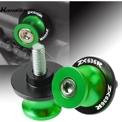 For Kawasaki ZX636R 2005-2010 Motorcycle CNC 8mm 10mm Swingarm Spools Slider Swingarm Stand Accessories 2009 2008 2007 2006 2005