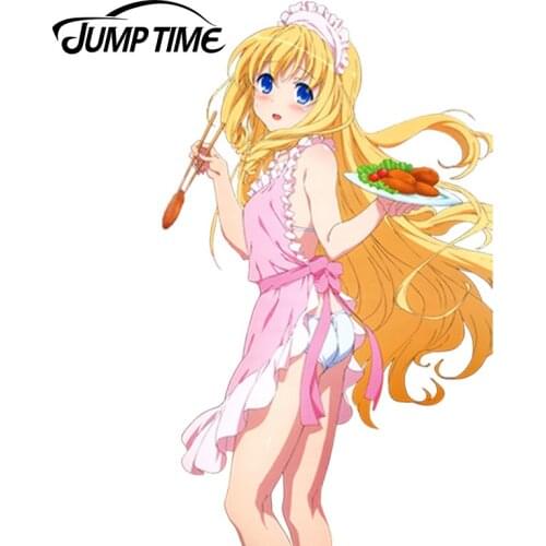JumpTime 13cm x 7.5cm Sexy Maid Decals Amagi Brilliant Park Anime Latifa Fleuranza Vinyl Car Sticker Window Bumper Trunk Decor