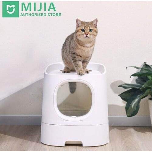Xiaomi Cat Litter Box Smell Proof Smart Ozone Generator USB Rechargeable Semi Closed With Cat Litter Mat Pet Supplies