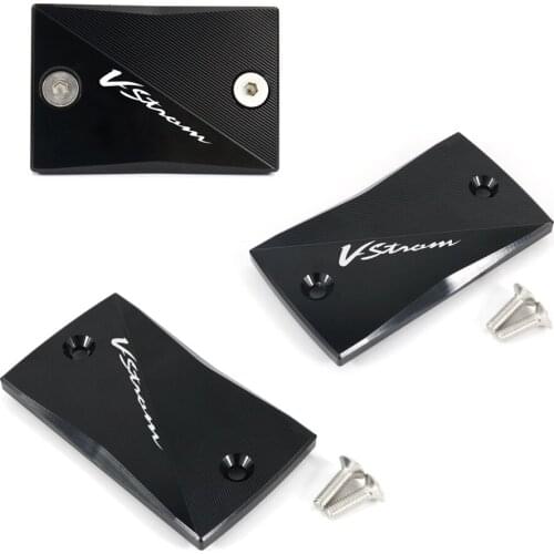 Front and Rear Brake Front Clutch Brake Fluid Cap Reservoir Cover For Suzuki V-STROM 1000 / DL1000 V-STROM 650 / DL650 2004-2018