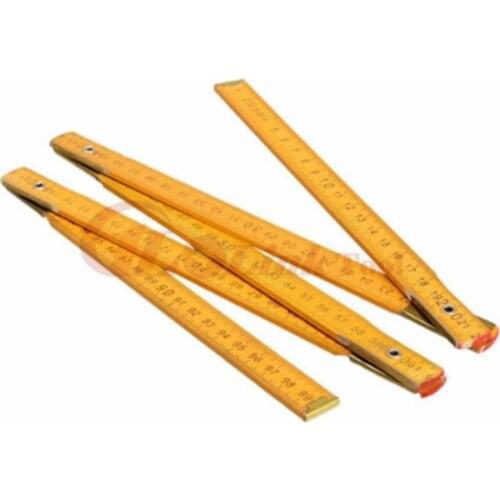 1pcs Measuring Tools 200cm Wooden Yard Stick Folding Ruler Wood Carpenter Metric Portable Carpenter Wooden Folding Ruler 100cm
