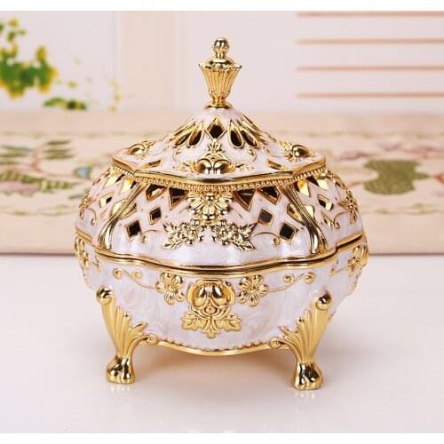 Incense furnace metal household indoor incense doped antique European-style decoration plate incense stove creative Ansan large