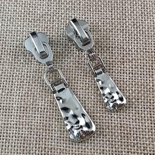 20pcs/lot, 3# & 5# Post Modern Abstract Pattern Metal Zipper Sliders for Metal Nylon Resin Zipper
