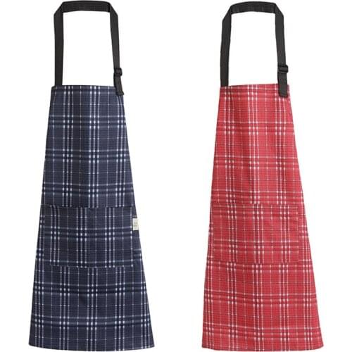 Fashion apron home kitchen waterproof and oil-proof men and women couple anti-fouling restaurant work clothes non-stick hair