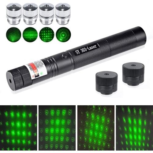 Multi-pattern 532nm Torch Powerful High Pointer Power Pen Sight Green Focus Burning Laser Pointer Astronomy Visible Beam Light