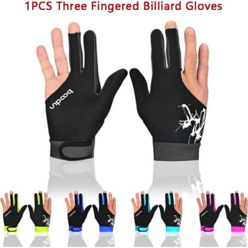 Lycra Three Fingered Billiard Gloves Snooker Glove Fits Both Left and Right Hand