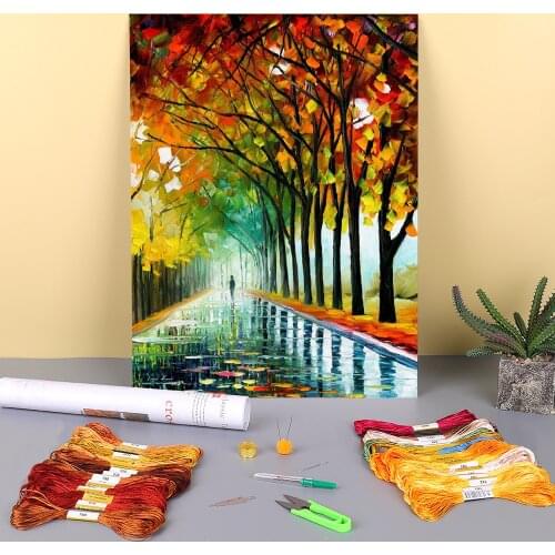 The Morning Printed 11CT Cross Stitch DIY Embroidery Set DMC Threads Craft Knitting Handmade Needlework Wholesale Package