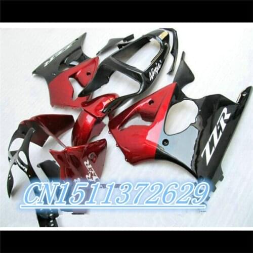 Plastic motorcycle fairing kit for Kawasaki ZX6R 00 01 02 Ninja 636 red black Fairings set ZX-6R 2000 2001 2002