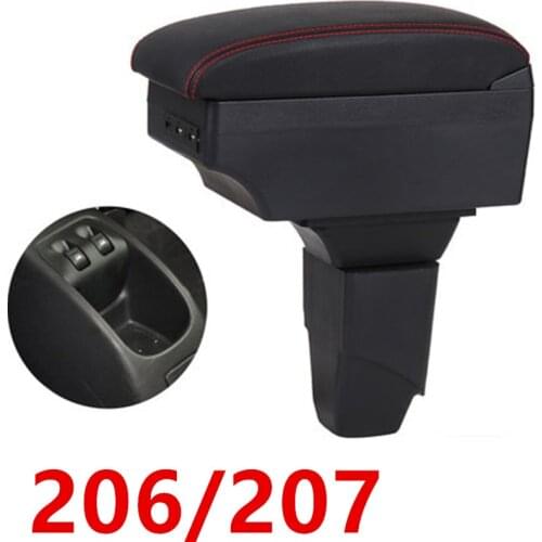 For PEUGEOT 206 207 armrest box central Store content box car-styling Storage Center Console products interior accessories
