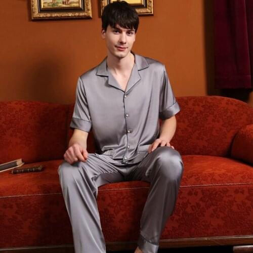 Short Sleeve Silk Pajamas Spring Women Summer Pajama Sets Silk Pijama Sleepwear Pyjamas Plus Size 3XL Nightwear Set