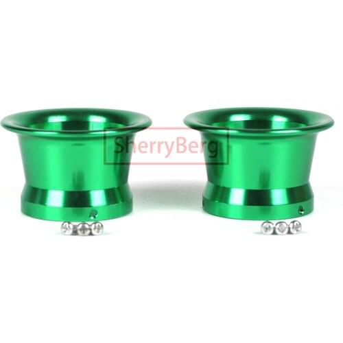 SherryBerg Billet 2" Velocity Stack FOR Keihin Mikuni TM PE28 PWK OKO 30 Carb Carburettor Carburetor Intake 50mm Green Colr PAIR
