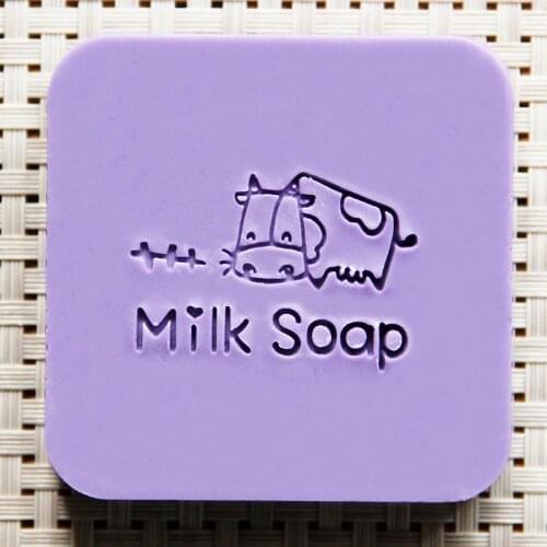 Cow Pattern Acrylic Soap Seal Stamp for Natural Handmade Milk Soap