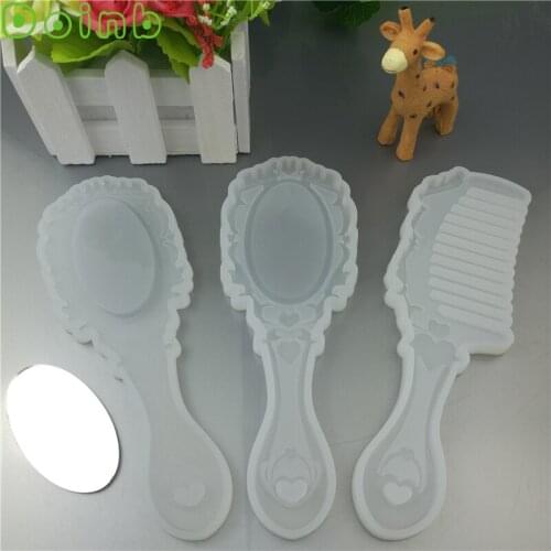 DIY Mirror Comb Silicone Mold Resin Jewelry Cosmetic Making Mould DIY Hand Craft