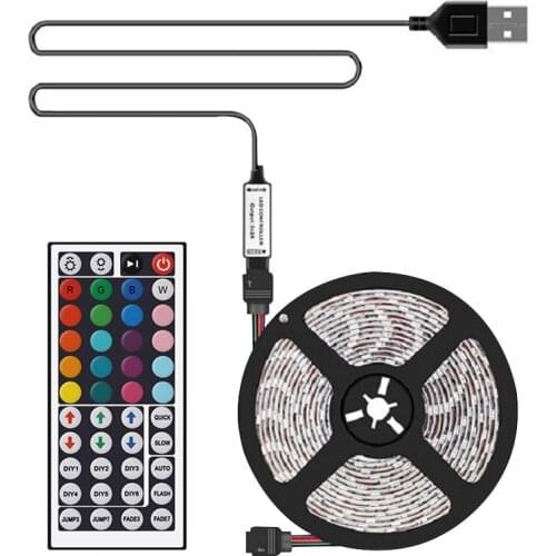 LED Strip RGB Waterproof Multicolor Flexible with 44 Keys Remote Control Decoration In Stock