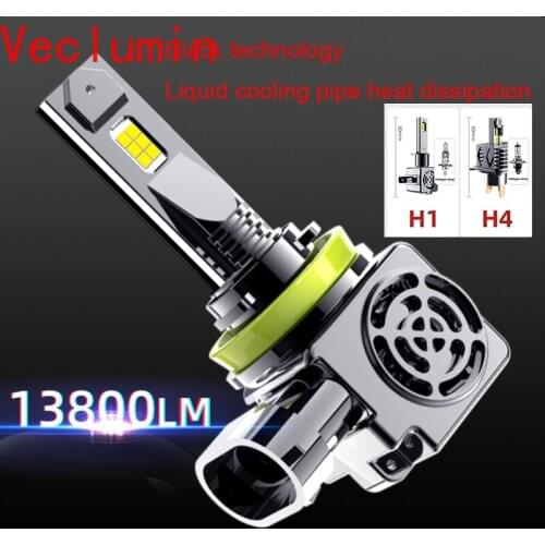 Truck 24V Liquid Cooling Tube Heat Dissipation LED H4 H7 13800LM LED Headlight H8 H9 H11 Near and Far Beam Super Bright Bulb