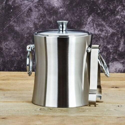 Buckets Coolers Holders Thick Double Wall Stainless Steel Ice Bucket with Red Wine Bar Insulation Cold Champagne Barrels Barware