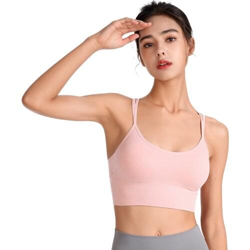 Yoga Underwear Plus Size XXL High Impact Sports Bra Top For Fitness Women Nylon Cross Straps Running Gym Workout Active Wear