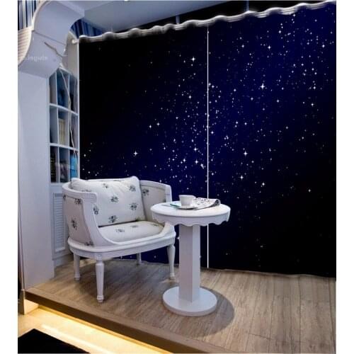 3D Curtain Photo Customize Sky Night Stars Curtains For Bedroom Curtains For Living Room Blackout Shade Window