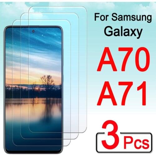 3PC a71 protective glass On for samsung a70 a 71 70 screen protector galaxy 71a 70a armored tempered glas samsunga71 sheet film