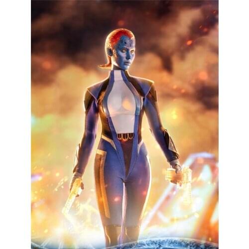 1/6 Scale Collectible Figurine 12" Female Mutant Raven Jennifer Lawrence With 2 Head Sculpt Plastic Model Toys Gift