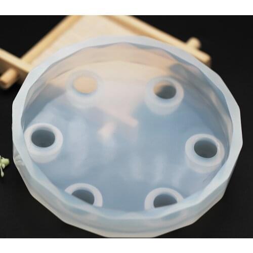 1pcs Six Hole Ball Base Board Silicone Resin Mold Crystal Epoxy Mould For DIY Jewelry Accessories Bead Making Tools